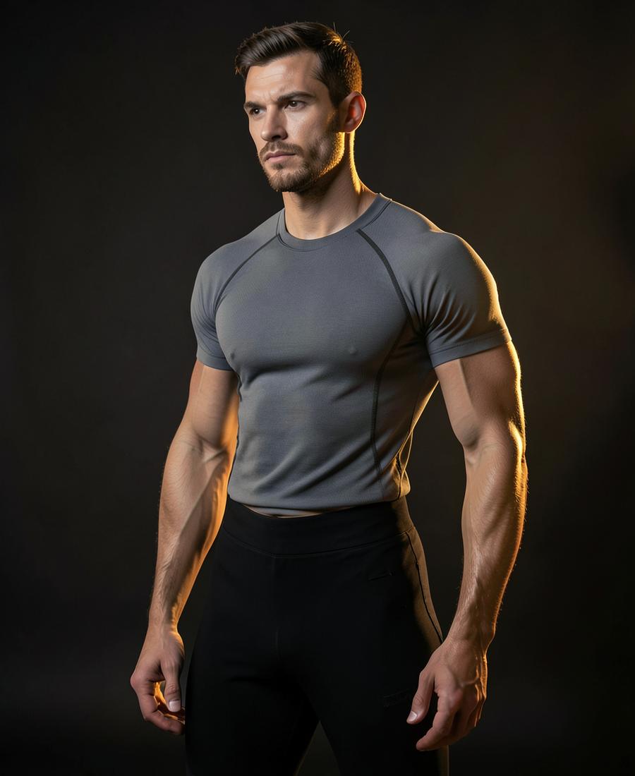 Athlete in a lightweight FINISHER training top